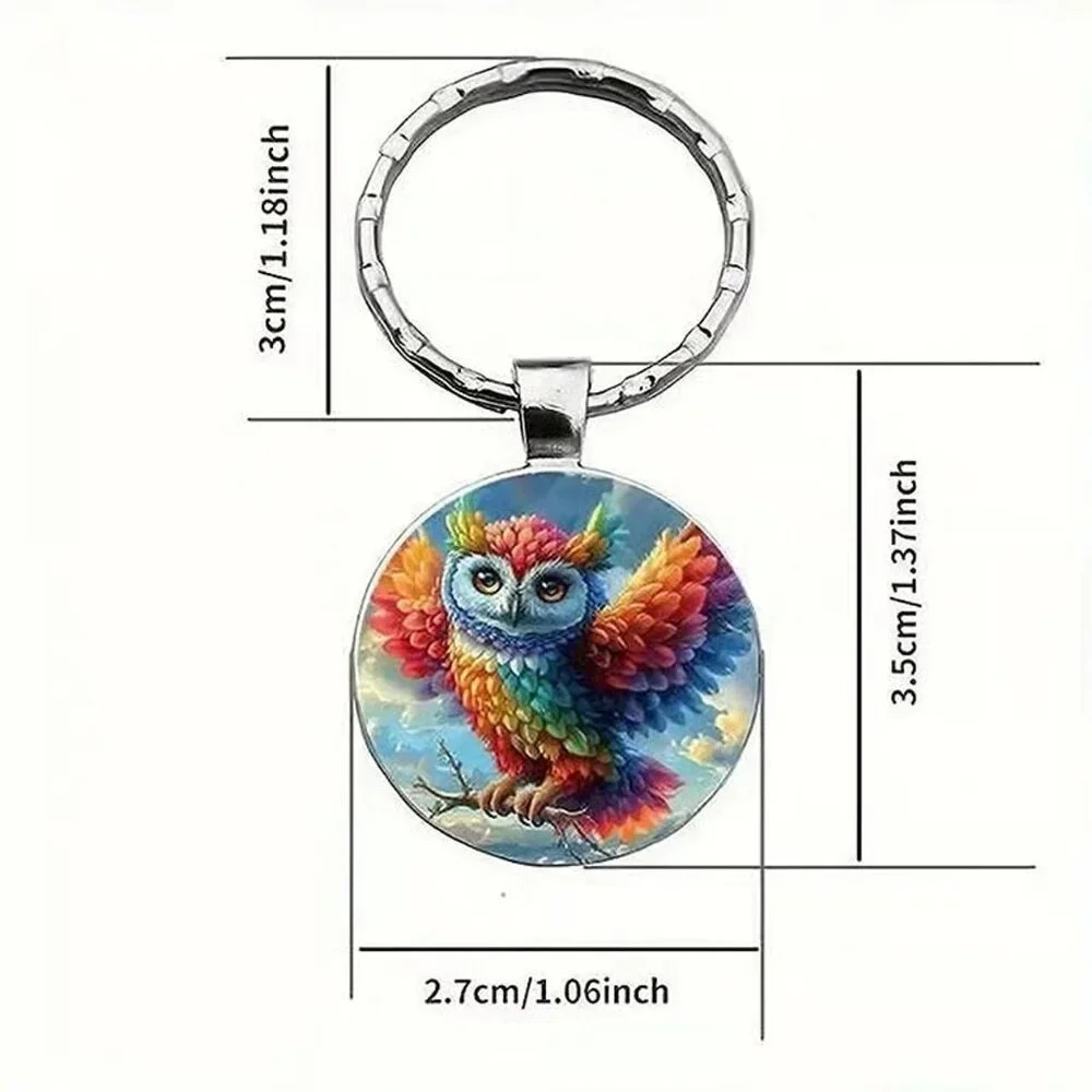 Stainless Steel OWL Keyring Keychain Accessory